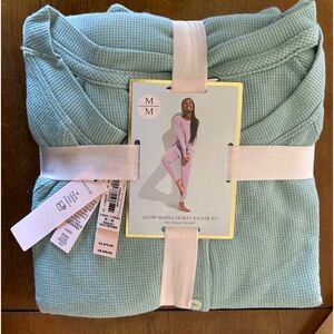 Victoria Secret Glow Waffle Henley Jogger set